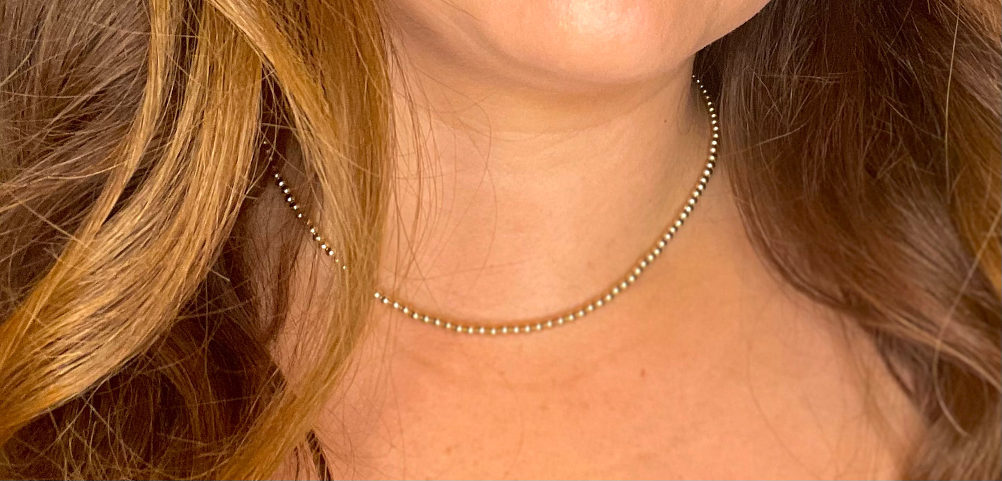 Gold filled beaded necklace