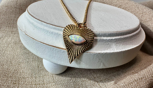 Opal Heart Necklace