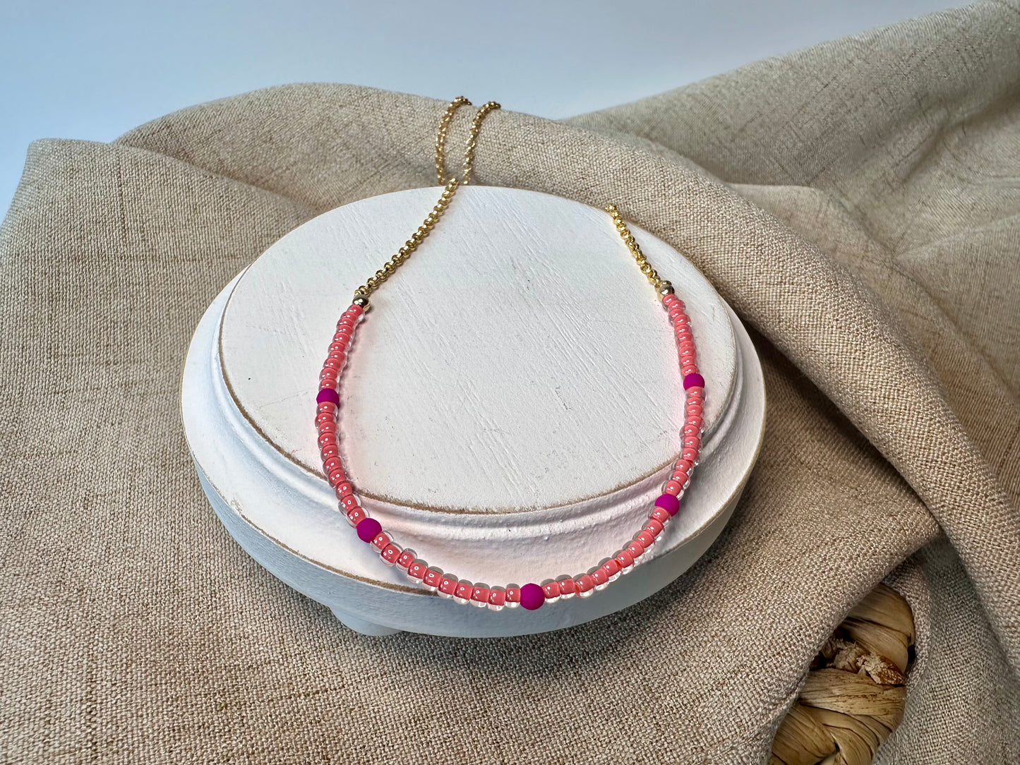 Pink & Gold necklace