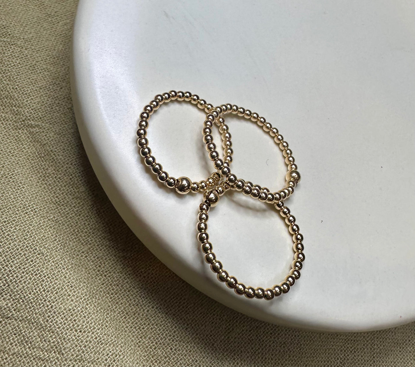 Beaded 2mm ring