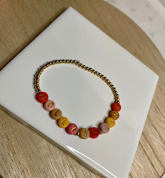 Gold filled custom bracelet