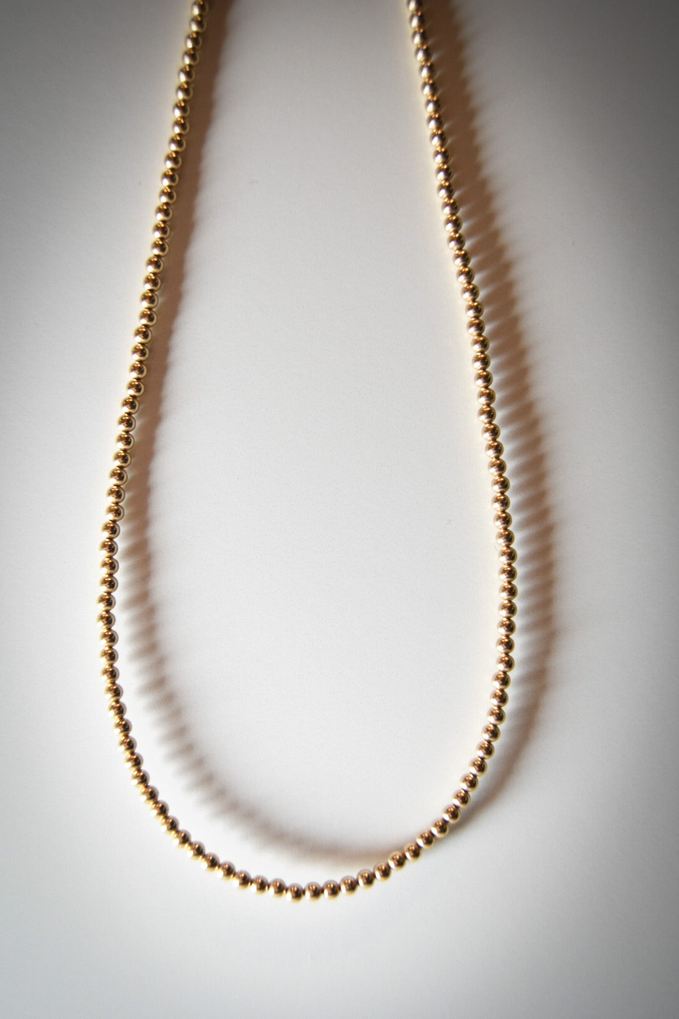 Gold filled beaded necklace